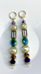 ALEXANDRA (PURPLE, IVORY, & SEAFOAM BEADED EARRINGS)