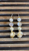 MADAM ( CLEAR & GOLD CRYSTAL EARRINGS)