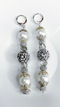 DIANA ( IVORY PEARLS & SILVER EARRINGS)