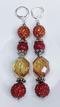 AIKO (SPARKLING ORANGE & RED GLASS EARRING)